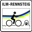 Logo des Ilm-Rennsteig-Radweges