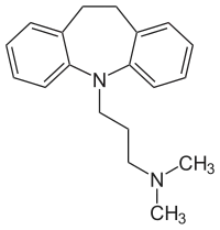 Strukturformel von Imipramin