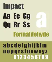 Schriftbeispiel für Impact