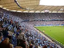 Innenansicht des Stadions: Hamburger SV gegen FC Chelsea, August 2010
