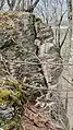 Natürliche Felsformation am Burgfelsen