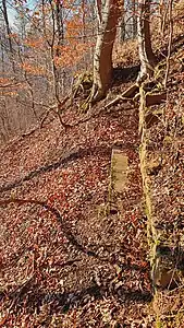 Letzter Mauerrest in Längsrichtung