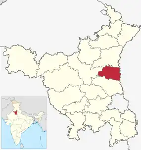 Positionskarte des Distrikts Panipat