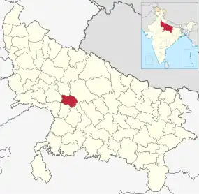 Positionskarte des Distrikts Kannauj