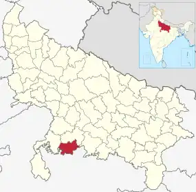 Positionskarte des Distrikts Mahoba