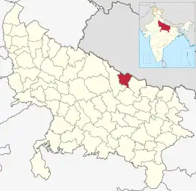 Positionskarte des Distrikts Shravasti