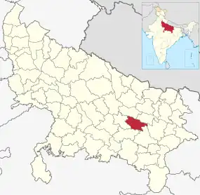 Positionskarte des Distrikts Sultanpur