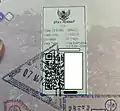 Indonesische Aufenthaltserlaubnis mit Ausreisegrenzkontrollstempel
