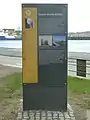 Die Stele an der Ecke Kiellinie/Koesterallee erinnert an Gustav Garbe