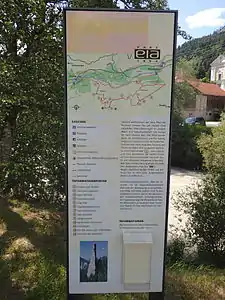 Informationstafel des Pfads der Pioniere in Surava.