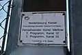 Informationstafel am Sendemast für UKW und TV