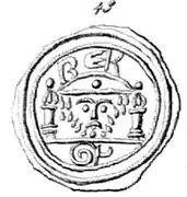 Viertel-Pfennig-Brakteat aus der Zeit Inges II. oder Håkon Håkonssons