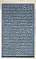 Inschriftentafel an der Stiftskirche
