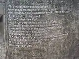 Inschriften auf dem Mahnmal