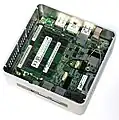 Innenansicht eines Intel NUC der sechsten Generation