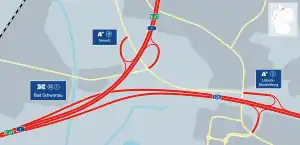 Übersichtskarte Autobahndreieck Bad Schwartau