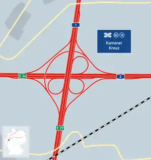 Übersichtskarte Kreuz Kamen