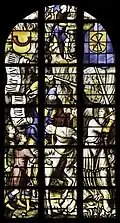 Bileam und die sprechende Eselin, Dirck Crabeth, um 1566, Glasfenster, Sint Janskerk, Gouda