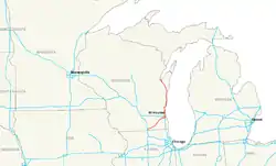Streckenverlauf der Interstate 43