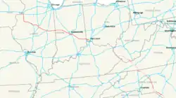 Streckenverlauf der Interstate 74