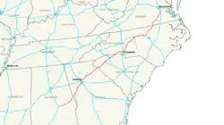 Streckenverlauf der Interstate 85