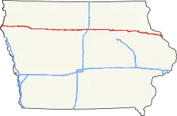 Karte der Iowa Highway 3