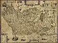 Irlandiæ accurata descriptio, die Irland-Karte (die Karte ist nach Westen ausgerichtet)