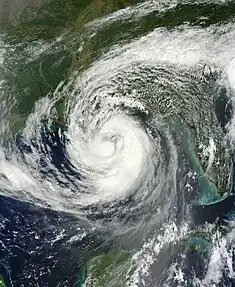 Isaac am 28. August vor der Küste Louisianas