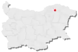 Karte von Bulgarien, Position von Isperich hervorgehoben