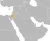 Lage von Israel und Bahrain