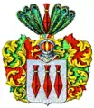 Wappenvariante des Johan Christoffer von Issendorff, Schweden 1726