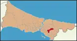 Karte der Türkei, Position von Sancaktepe hervorgehoben
