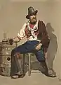 Porträt eines Italieners (Aquarell, 1850er)