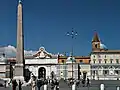 Piazza del Popolo (Blick Richtung Norden mit Porta del Popolo und Santa Maria del Popolo)