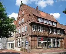 Fachwerkhaus in der Fußgängerzone