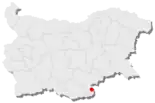 Karte von Bulgarien, Position von Iwajlowgrad hervorgehoben
