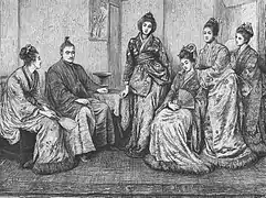 Fürst Iwakura und Damen