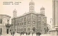 Synagoge in Stanisławów, heute Iwano-Frankiwsk, eingeweiht 1899; Postkarte ca. 1910