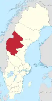 Lage von Jämtlands län