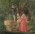Das Taufbecken als Blumentopf (Roed, 1850)