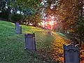 Jüdischer Friedhof bei Beginn des Sabbat