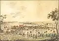 Tübingen von der Mitternachtseite (Radierung, 1796)