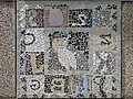 Wandmosaik mit Motiven zu Johannes Gutenberg