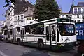 Gelenkbus des Typs Renault PER 180H auf der Linie 6, 1985