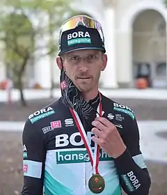 Maciej Bodnar als polnischerVize-Meister im Zeitfahren (2020)