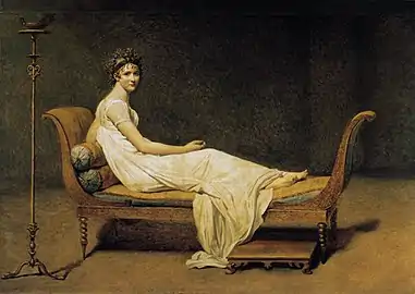 Jacques-Louis David: Madame Récamier (1800) auf ihrer Récamière