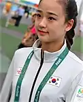 Die Sportgymnastin Son Yeon-jae