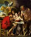 Jakob Jordaens: Satyr beim Bauern