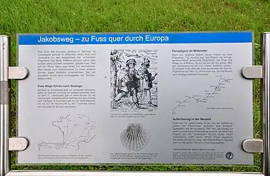 Jakobsweg-Informationstafel in Hurden