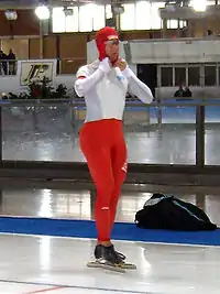 Jan Friesinger bei den deutschen Eisschnelllauf-Einzelstreckenmeisterschaften 2009 in Berlin